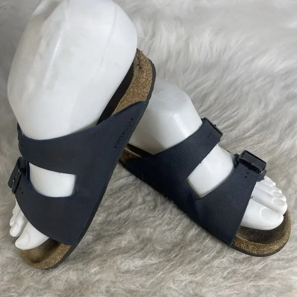 Birkenstock Arizona Blue Navy Birko-Flor Sandals Kids EU 32 US 1